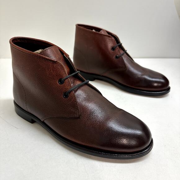 Men's Brown Leather Chukka Boots - Rancourt & Co. - Picture 4 of 14